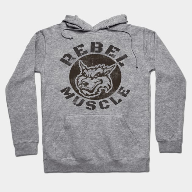 REBEL MUSCLE WOLF Hoodie by MuscleTeez